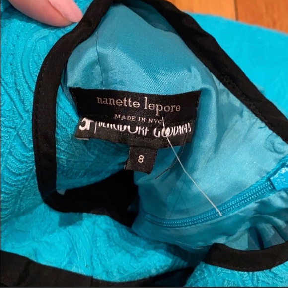 Nanette Lepore x Bergdorf Goodman  Turquoise Dress - Picture 7 of 8